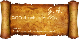 Gündisch Adrián névjegykártya
